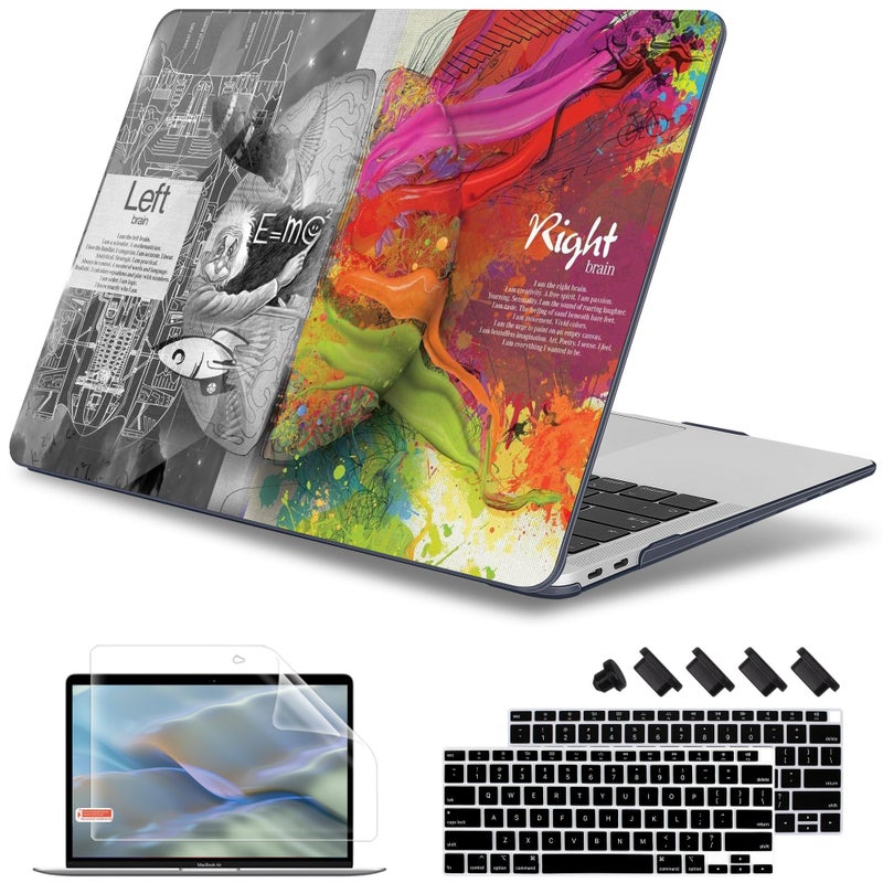 May Chen Compatible with New MacBook Air 13 inch Case 2021, 2020 2019 2018 Release Model: M1 A2337 A2179 A1932, Plastic Hard Shell Case Cover for Mabook Air 13 inch with Retina Dispaly, Brain - Image 1